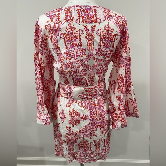 Anthropologie Plum Pretty Sugar Bridal Robe Red/Purple Floral - NIP - Picture 3 of 8